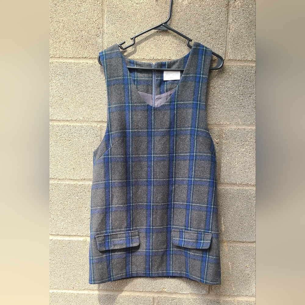 Thick Preppy Y2K Business Style Wool Jumper Mini Dress Size M